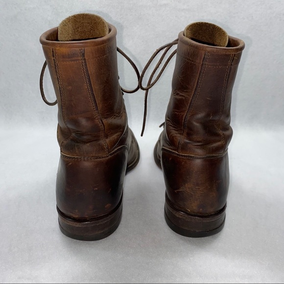 Justin Boots Brown Lace Up 4833 7B - Picture 9 of 11